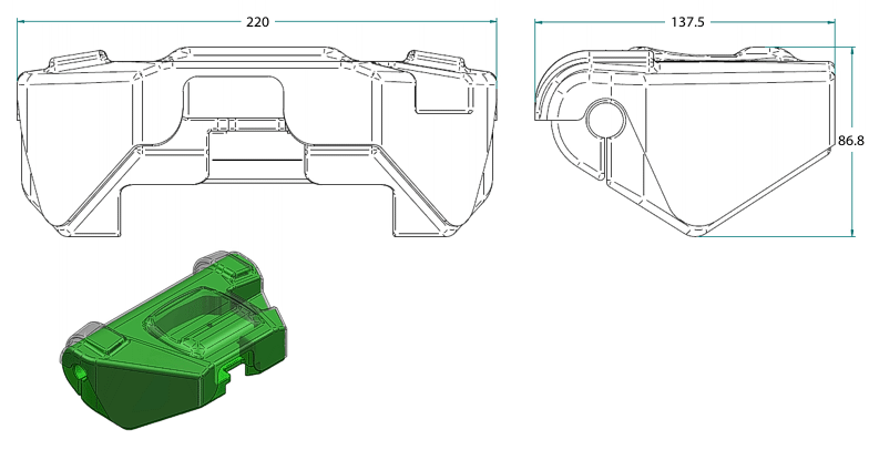 Schema Bar Pad con traversino